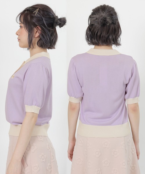 MARY QUANT（マリークヮント） 半袖ニット M ホワイト レディース