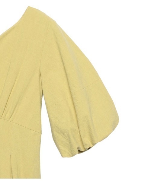 「anuans」 半袖ワンピース MEDIUM イエロー レディース_画像10