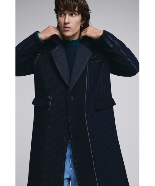 Desigual（デシグアル） pコート ピーコート ストライプ柄のロング