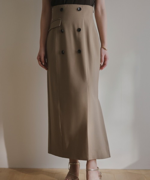 anuans（アニュアンス） タイトスカート MEDIUM ベージュ レディース