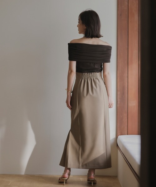 anuans（アニュアンス） タイトスカート MEDIUM ベージュ レディース