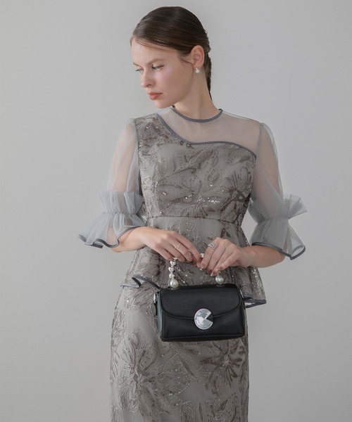 Leja（レジャ） ドレス 「LEJA」アシンメトリーシアーフラワー