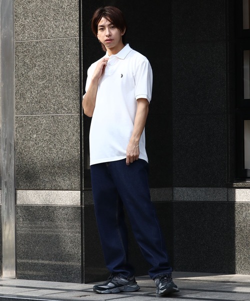 「U.S. POLO ASSN.」 半袖ポロシャツ LL ネイビー メンズ_画像2