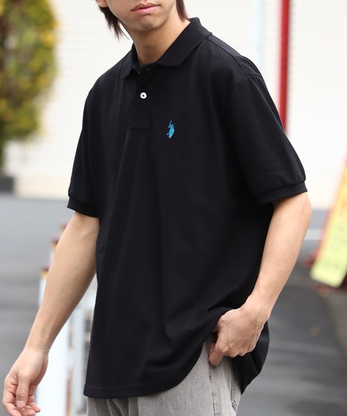 「U.S. POLO ASSN.」 半袖ポロシャツ LL ネイビー メンズ_画像5