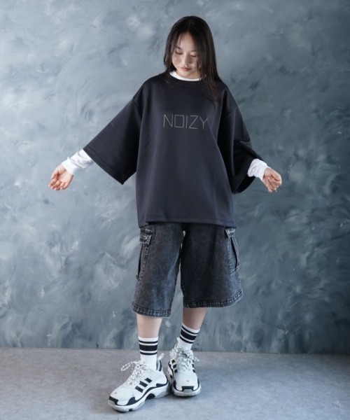最終価格noizy noizy UV半袖プルオーバー、NOISYロゴパンツ NOIZY tシャツ NOIZY CODE LOGO TEE / ワンポイント プリント 半袖 T