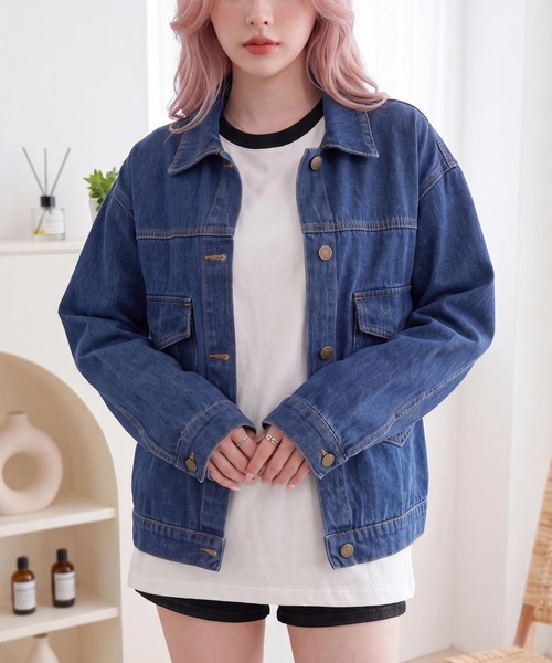 cammie デニムジャケット gジャン BIGポケットデニムジャケット