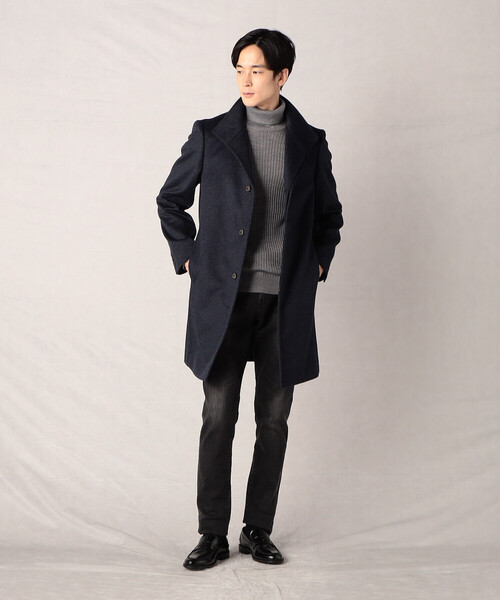 「COMME CA MEN」 タートルネックニット M ダークブラウン メンズ_画像5