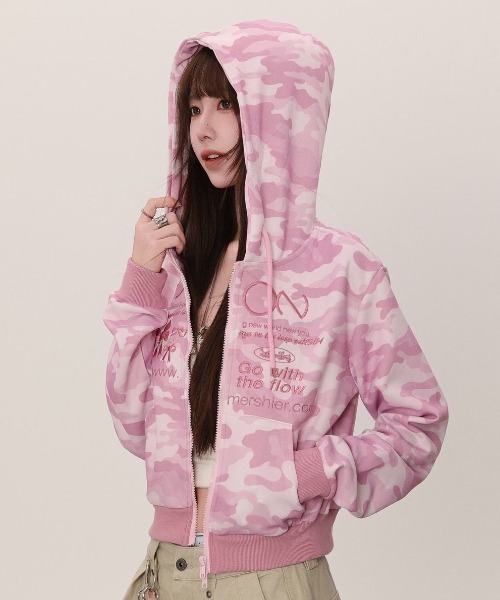 beedenジップパーカーレオパード柄 beedenジップパーカーレオパード柄