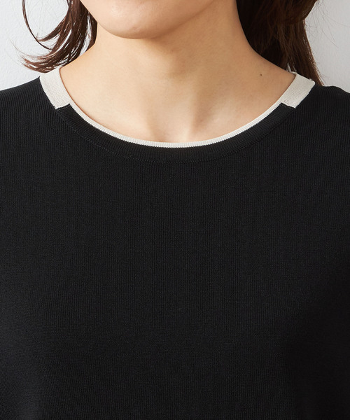 「A/C DESIGN BY ALPHA CUBIC」 長袖ニット L ベージュ レディース_画像4