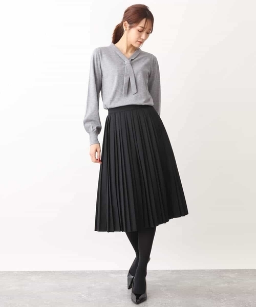 「OFUON」 プリーツスカート 36 ブラック レディース_画像5