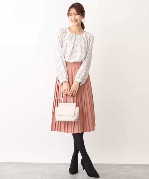 「OFUON」 プリーツスカート 36 ブラック レディース_画像7