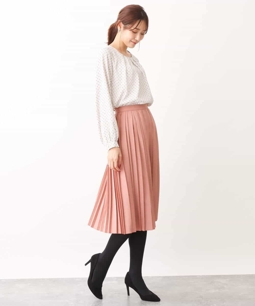 「OFUON」 プリーツスカート 36 ブラック レディース_画像9