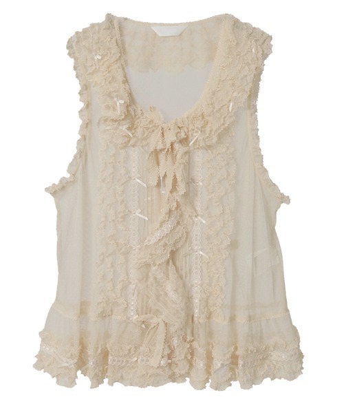 レースジレ（PINK HOUSE／レディースベスト、ジレ）｜トップス