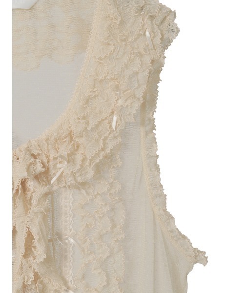 PINK HOUSE（ピンクハウス） ベスト ジレ ドットチュールベスト