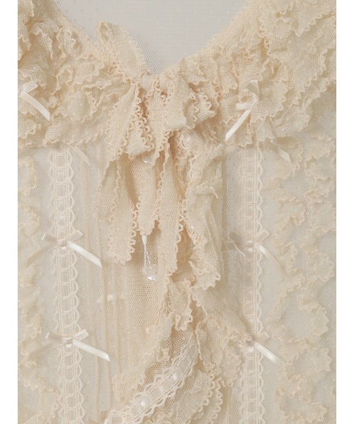 PINK HOUSE（ピンクハウス） ベスト ジレ ドットチュールベスト