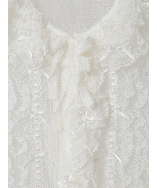 PINK HOUSE（ピンクハウス） ベスト ジレ ドットチュールベスト