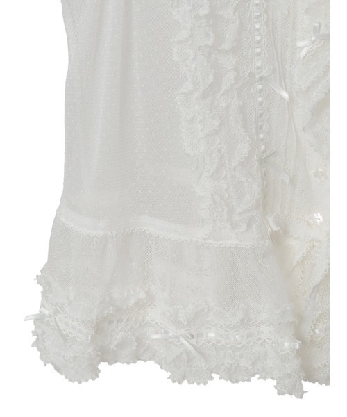 ピンクハウス ドットチュールジレ ピンク ピンクハウス レースドットチュールベスト（ジレ） PINK HOUSE