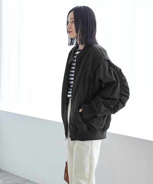 「Chaco closet」 ブルゾン FREE アイボリー レディース_画像3