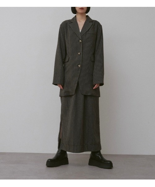 「duei」 ロングスカート FREE グレー レディース_画像3