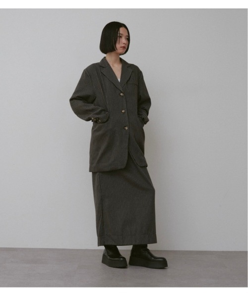 「duei」 ロングスカート FREE グレー レディース_画像4