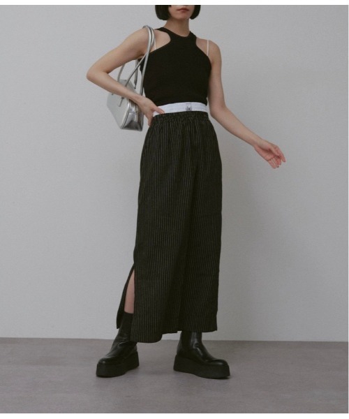 「duei」 ロングスカート FREE グレー レディース_画像6