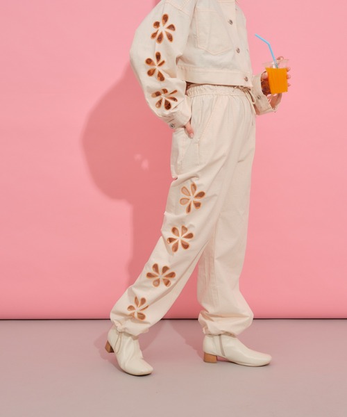 「HELLO.SANFRANCISCO」 イージーパンツ ONE SIZE イエロー レディース_画像3