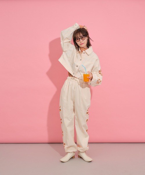 「HELLO.SANFRANCISCO」 イージーパンツ ONE SIZE イエロー レディース_画像6