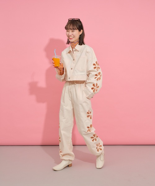 「HELLO.SANFRANCISCO」 イージーパンツ ONE SIZE イエロー レディース_画像8