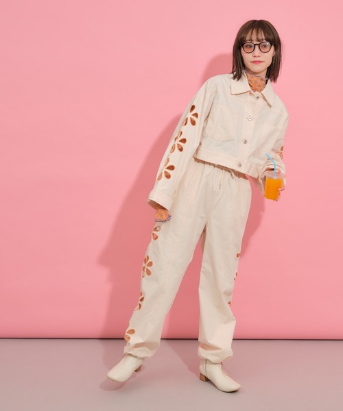 「HELLO.SANFRANCISCO」 イージーパンツ ONE SIZE イエロー レディース_画像9