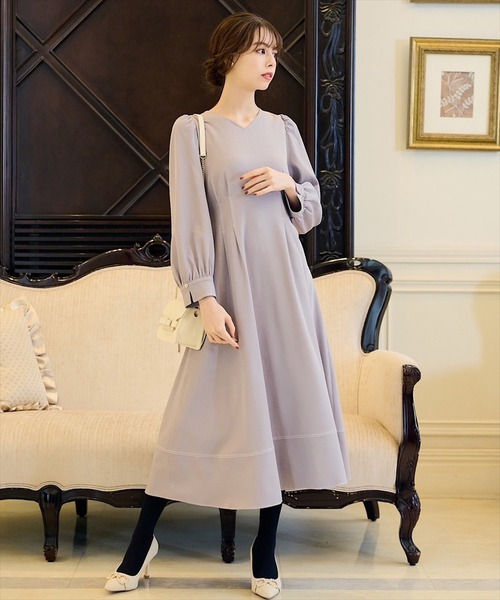 SWINGLE（スウィングル） 長袖ワンピース MEDIUM ラベンダー