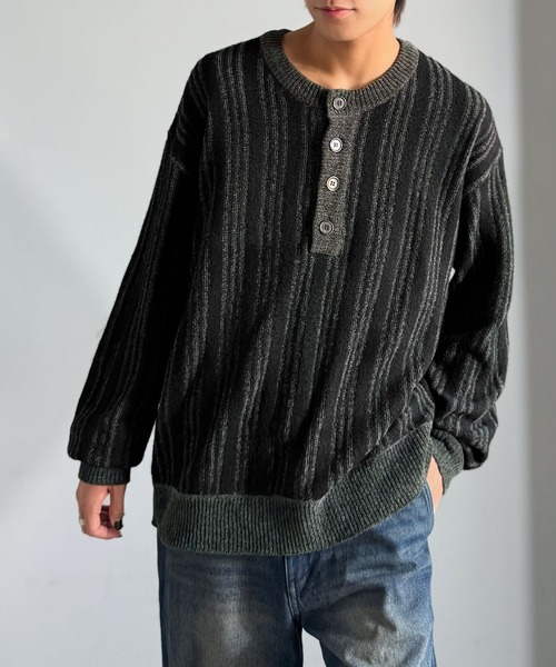 「Classical Origin」 長袖ニット MEDIUM グレー メンズ_画像3