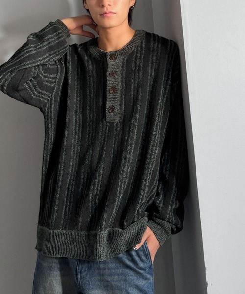 「Classical Origin」 長袖ニット MEDIUM グレー メンズ_画像6