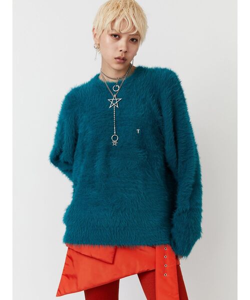 「PAMEO POSE」 長袖ニット FREE イエロー レディース_画像2