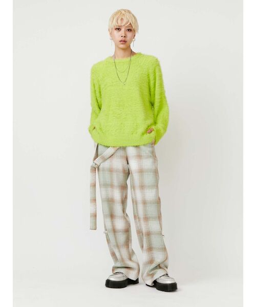 「PAMEO POSE」 長袖ニット FREE イエロー レディース_画像5