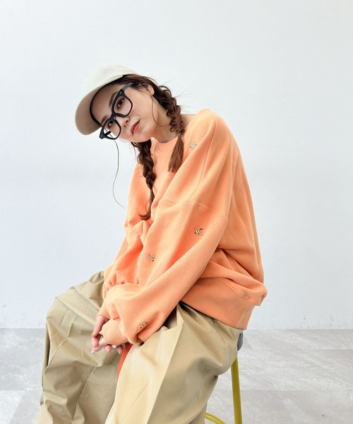 「niko and...」 スウェットカットソー LONG ネイビー レディースの画像3