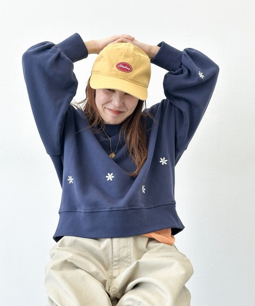 「niko and...」 スウェットカットソー LONG ネイビー レディースの画像5