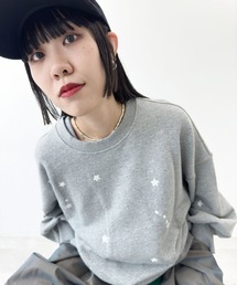 「niko and...」 スウェットカットソー LONG ネイビー レディースの画像7