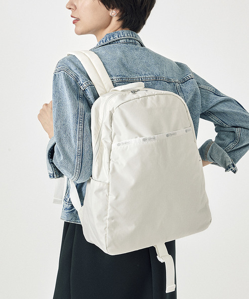 未使用品 LeSportsac リュック バッグパック ナイロン A4対応 白系 LeSportsacレスポートサックリュックホワイト