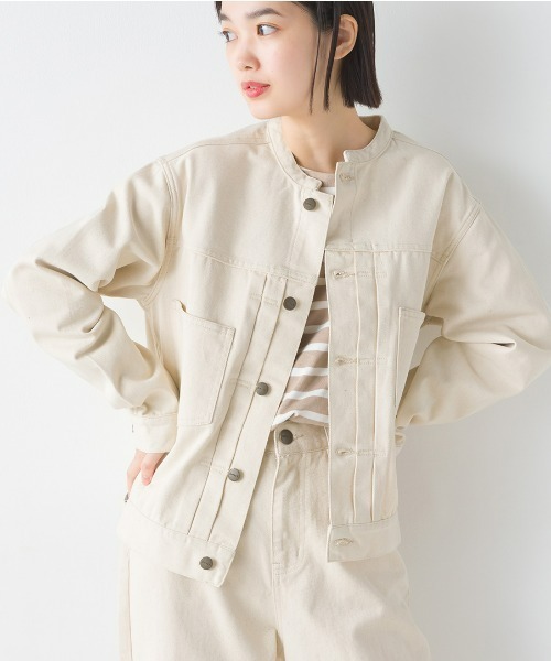 「OMNES」 デニムジャケット MEDIUM ホワイト系その他 レディース_画像2