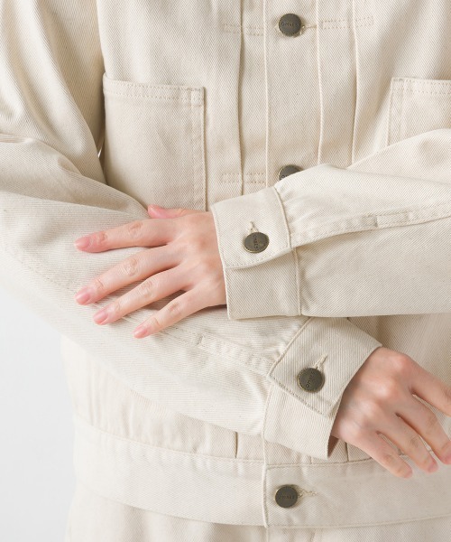 「OMNES」 デニムジャケット MEDIUM ホワイト系その他 レディース_画像7