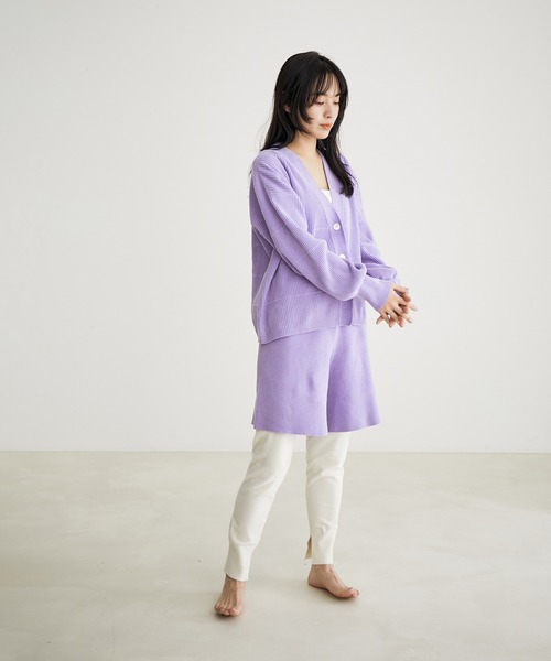 「SALON adam et rope'」 ニットカーディガン FREE グレー レディース_画像6