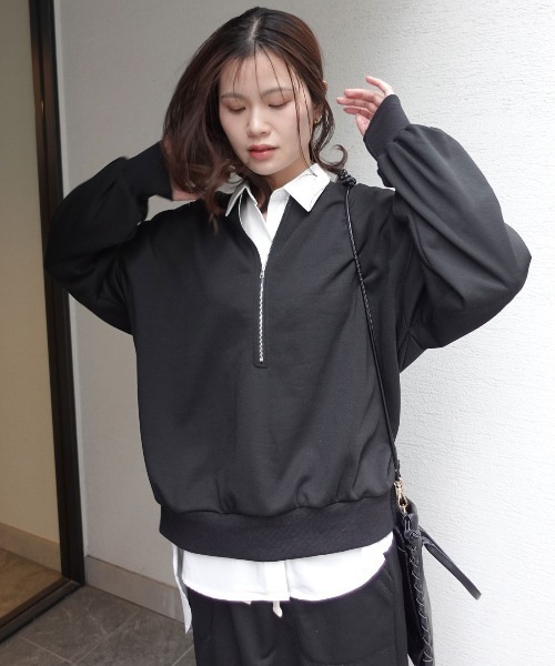 CORNERS（コーナーズ） トレーナー スウェット ハーフジップスウェット