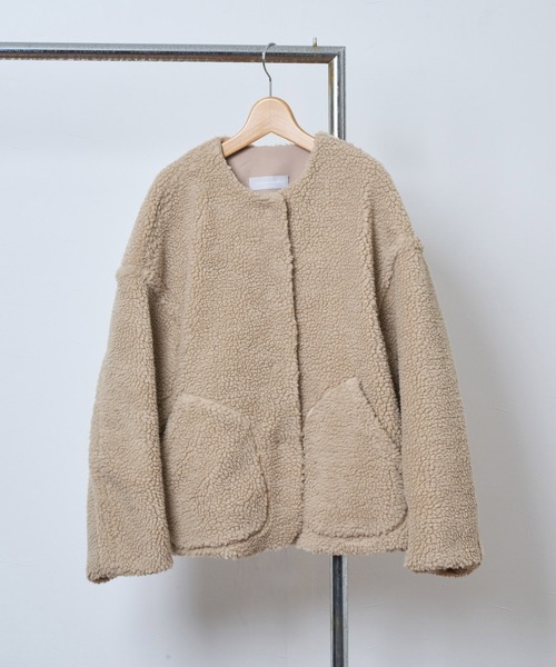 「Audrey and John Wad」 ノーカラージャケット FREE ブラック レディース_画像2