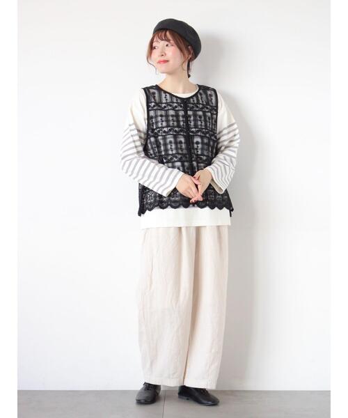 Samansa Mos2（サマンサモスモス） ブラウス シャツ 裾スカラップ