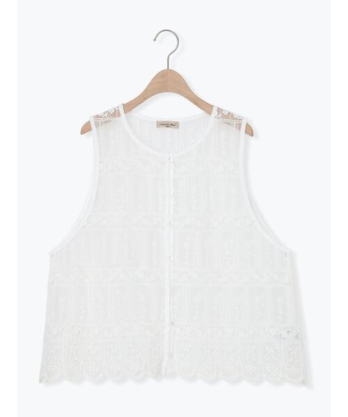 Samansa Mos2（サマンサモスモス） ブラウス シャツ 裾スカラップ