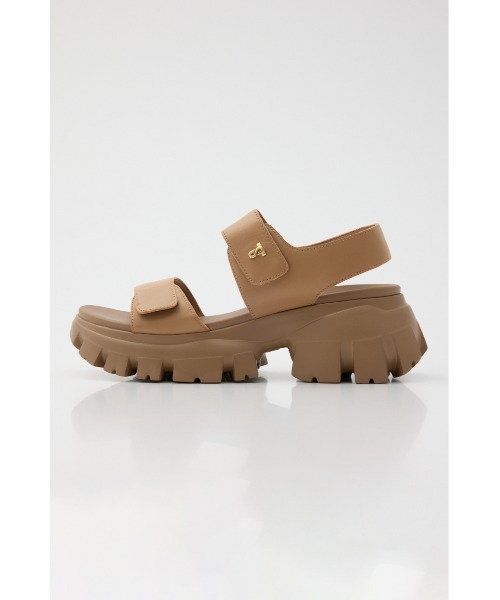 「STACCATO」 フラットサンダル 24cm ブラウン レディース_画像2