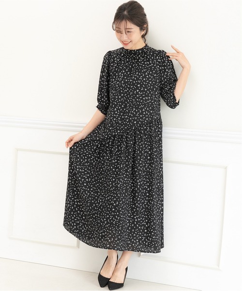 「PREFERIR」 半袖ワンピース MEDIUM ブラック レディース_画像6