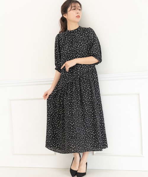 「PREFERIR」 半袖ワンピース MEDIUM ブラック レディース_画像7