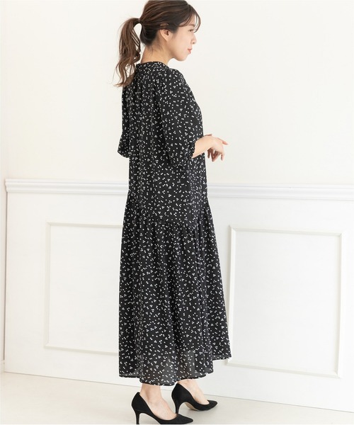 「PREFERIR」 半袖ワンピース MEDIUM ブラック レディース_画像8