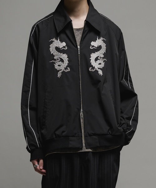 定価:11,880円　Casper John ブラックドラゴン刺繍スカジャン Casper John（キャスパージョン） スカジャン MEDIUM ブラック メンズ